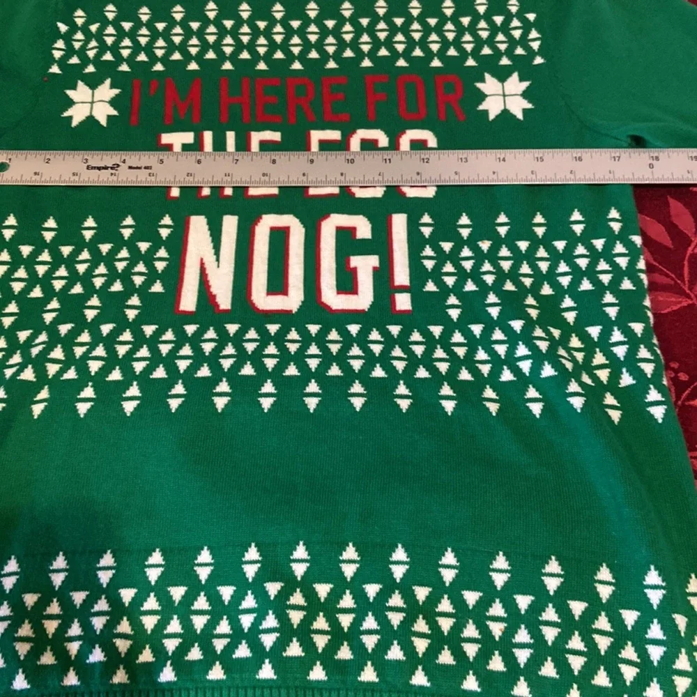 Mossimo Ugly Christmas Sweater, I’m Here For The Egg Nog! Size S - Picture 5 of 7